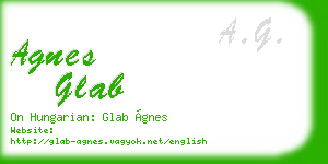 agnes glab business card